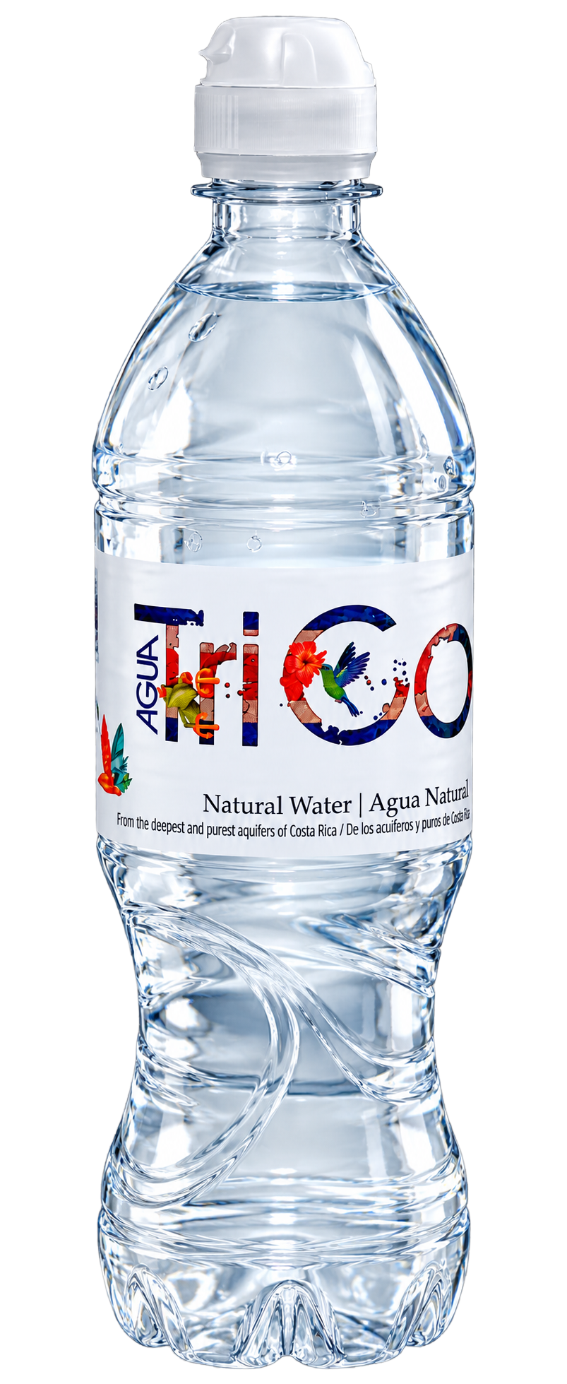 Botella Agua Tricolor